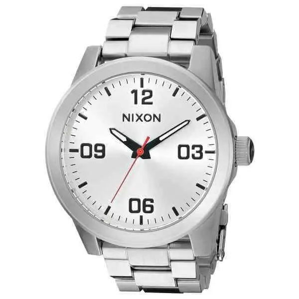 Nixon Women`s G.i. SS Stainless Steel Silver Quartz 36mm Watch A919-1920