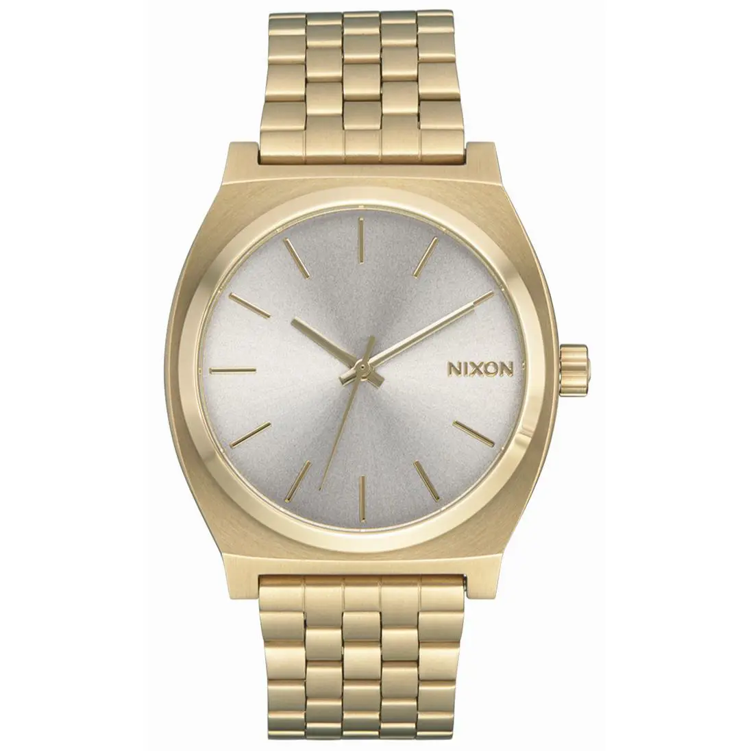 Nixon Time Teller A045-5101 Men`s 37mm Quartz Light Gold / Vintage White 100M WR - Dial: Gold, White, Band: Gold, Bezel: Gold