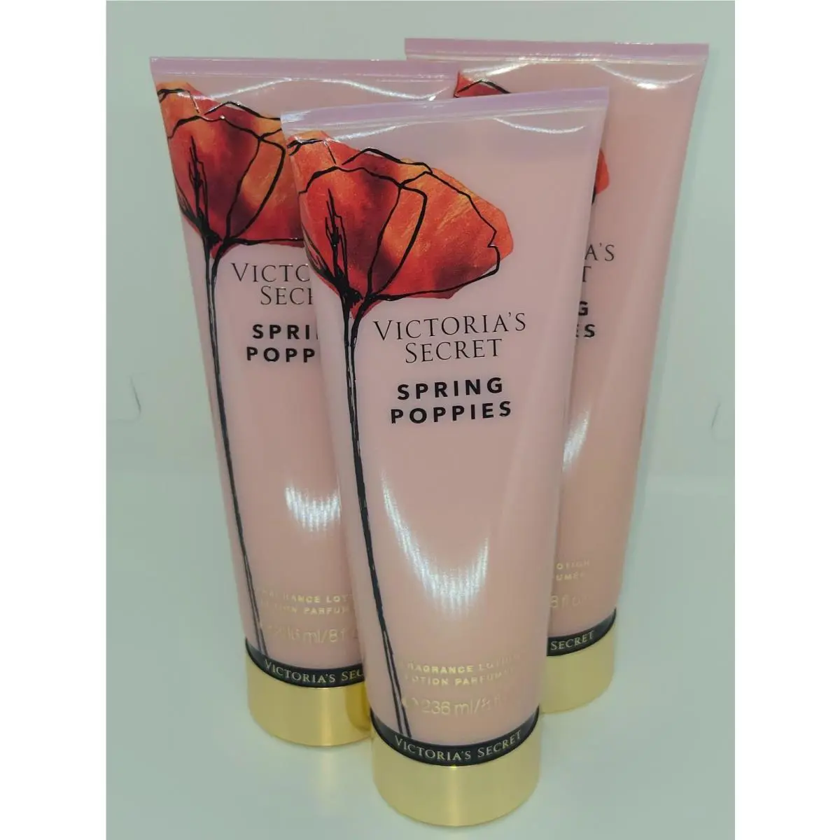 Victoria`s Secret Spring Poppies Body Lotion x3