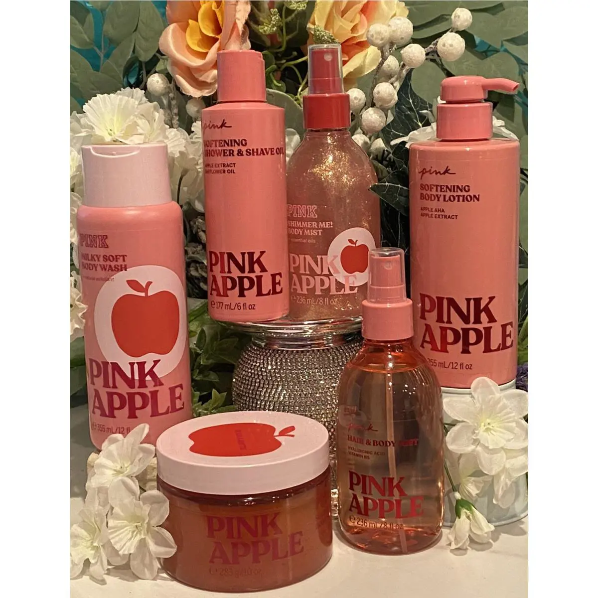 Victoria`s Secret Pink Apple 6 pc Gift Set Full Size Ships Free