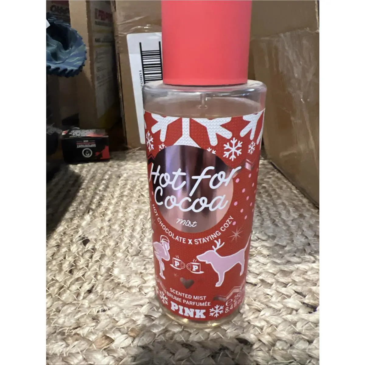 Victoria`s Secret 50% Full Pink Hot For Cocoa Body Mist Spray Chocolate 8.4oz