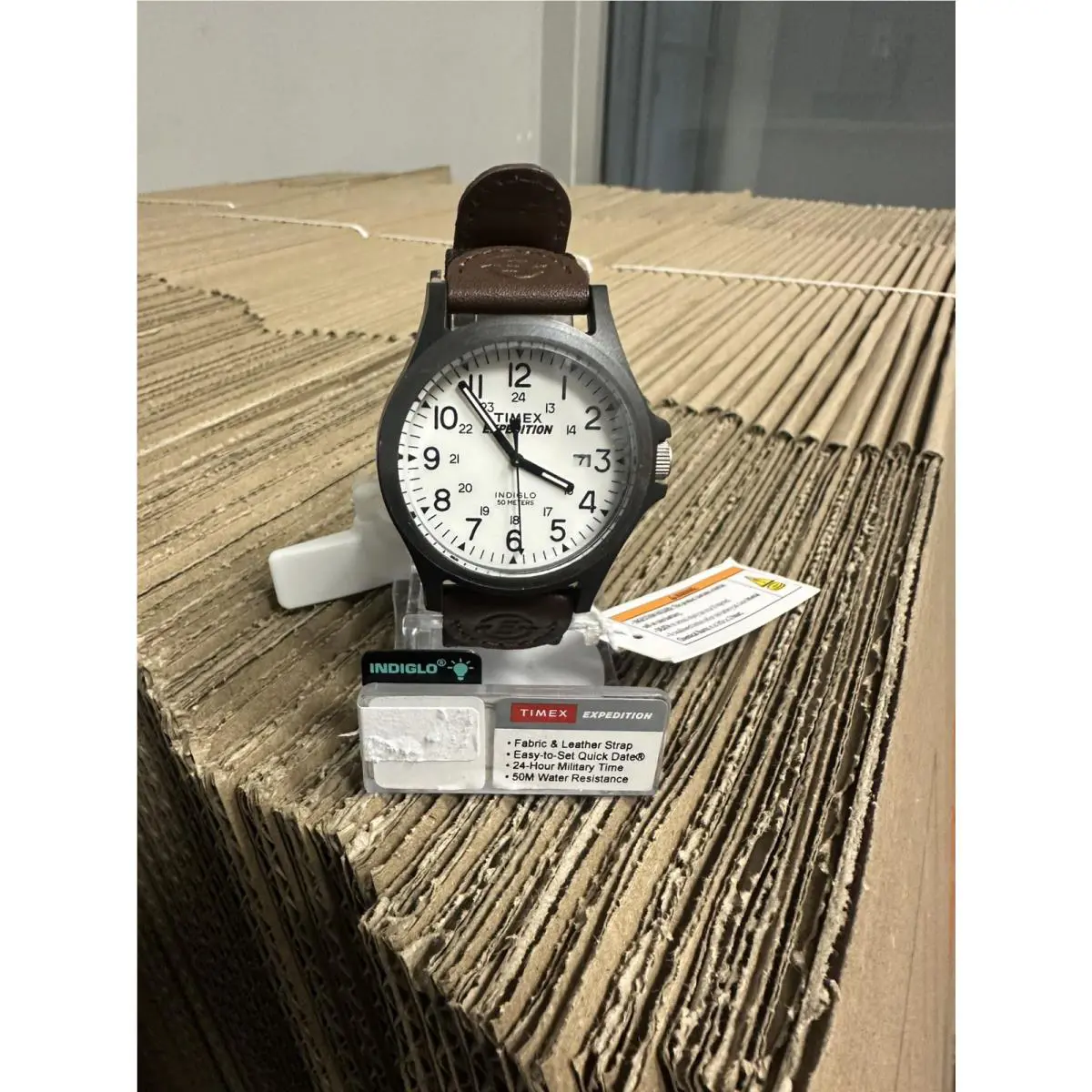 Mens Expedition Arcadia Brown Fabric Strap Watch - TW4B08200 Indiglo by Timex