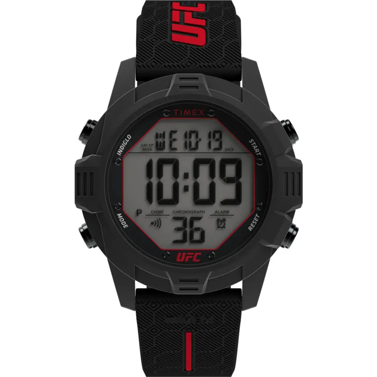 Timex TW2V98000 Men`s Ufc Brawler Digital Watch Black Silicone Strap