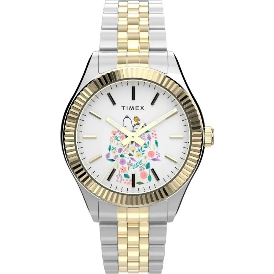 Timex X Peanuts Legacy In Bloom Quartz White Dial Ladies Watch TW2W95100 - White, Quartz