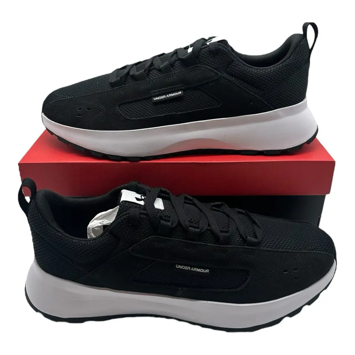 Under Armour UA Street Mirage Shoes Mens Sz 13 Black/white Sneakers 3028378-002 - Black