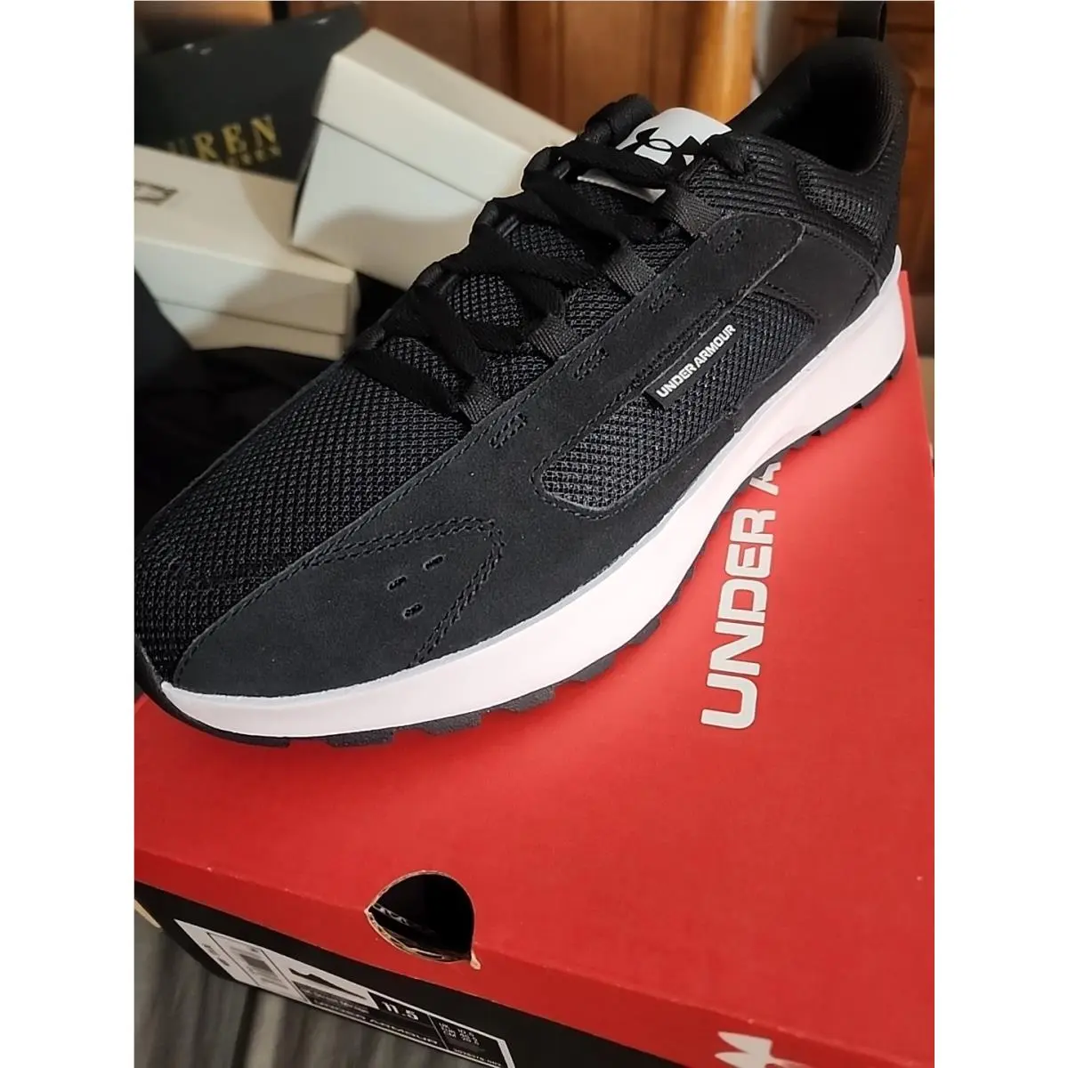 Under Armour UA Street Mirage Shoes Men Sz 11.5 Black/white Sneakers 3028378-002