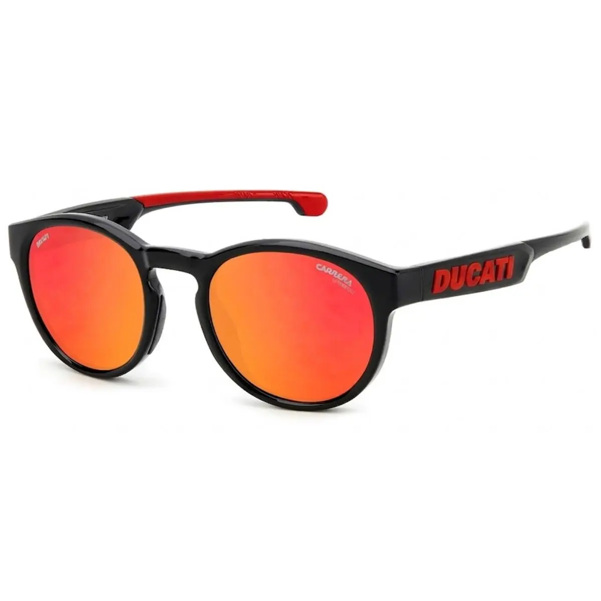 Carrera Ducati Men`s Round Sport Sunglasses w/ Mirror Lens - CARDUC012S-00A4-UZ