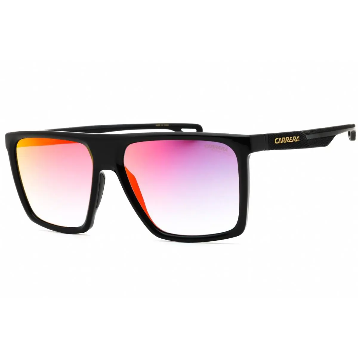 Carrera 4019/S 0807 YB Sunglasses Black Frame Red Blush Lenses 58mm