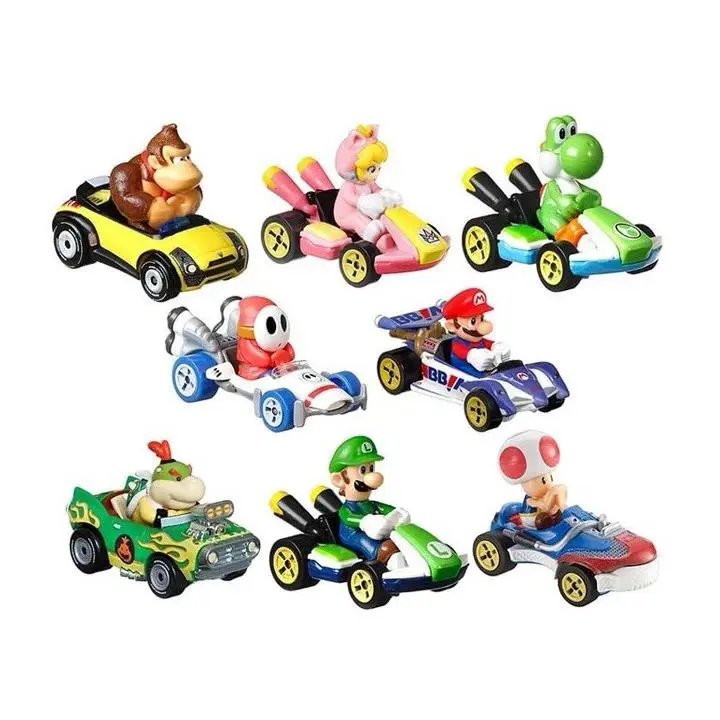 Mario Kart Hot Wheels 2025 Mix 1 Case of 8 Cars 1:64 Moc Cat Peach