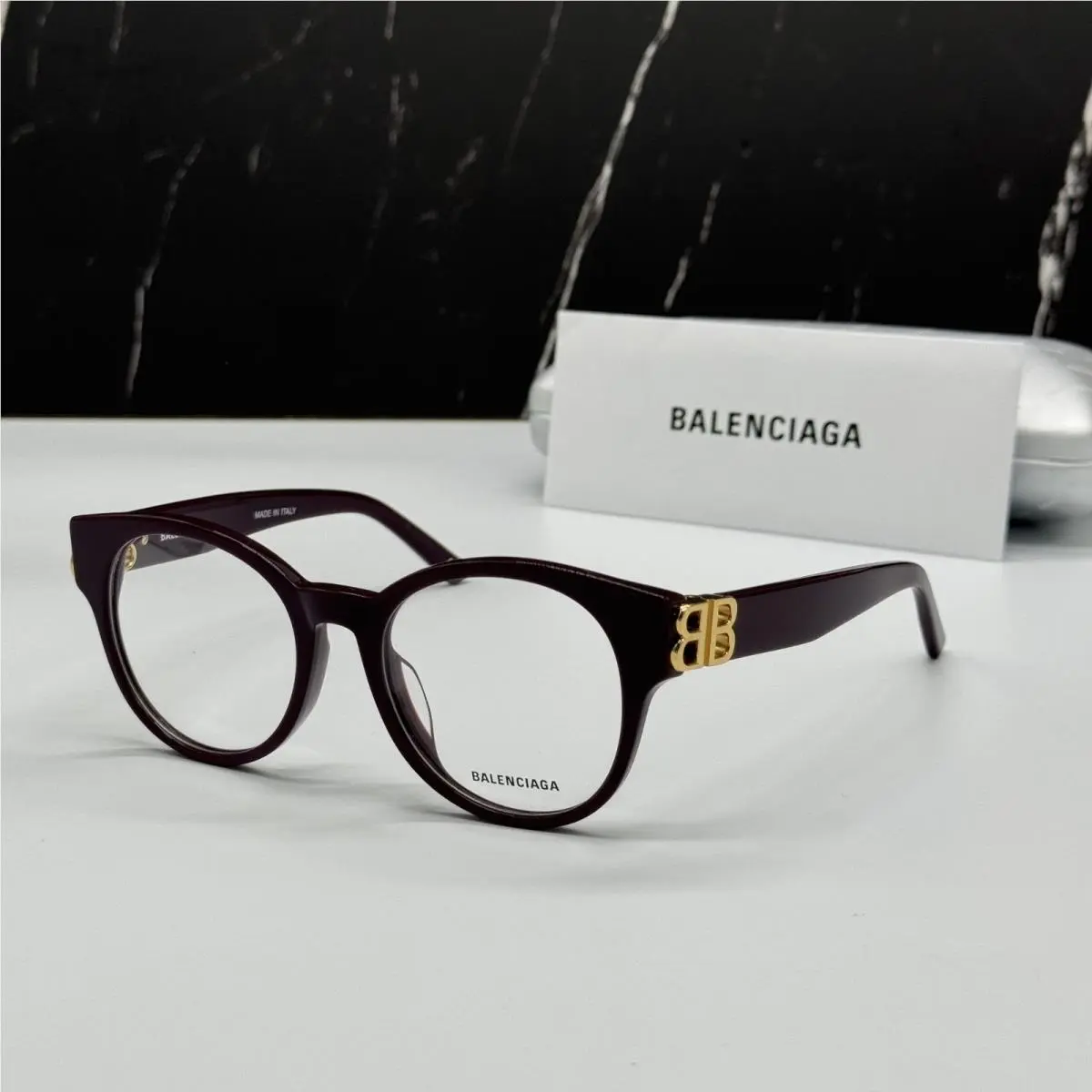 Balenciaga BB0173O 003 Violet Women Eyeglasses Balenciaga