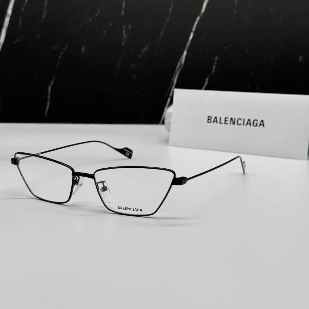 Balenciaga BB0091O 001 Cat Eye Black Women Eyeglasses Balenciaga