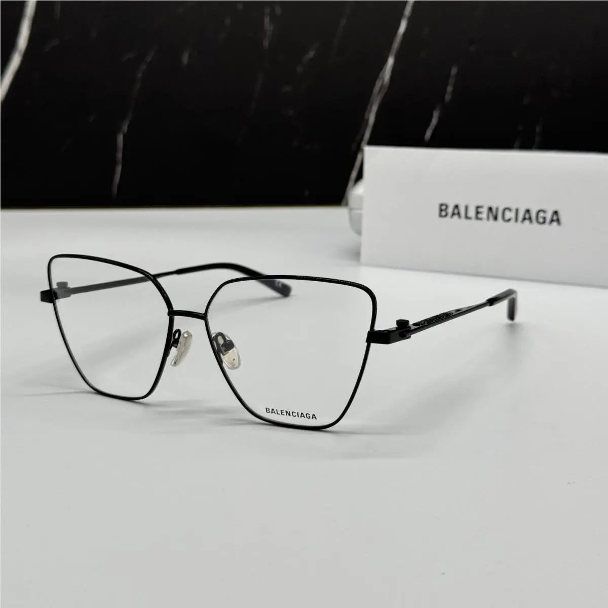 Balenciaga BB0170O 003 Cat Eye Black Women Eyeglasses Balenciaga