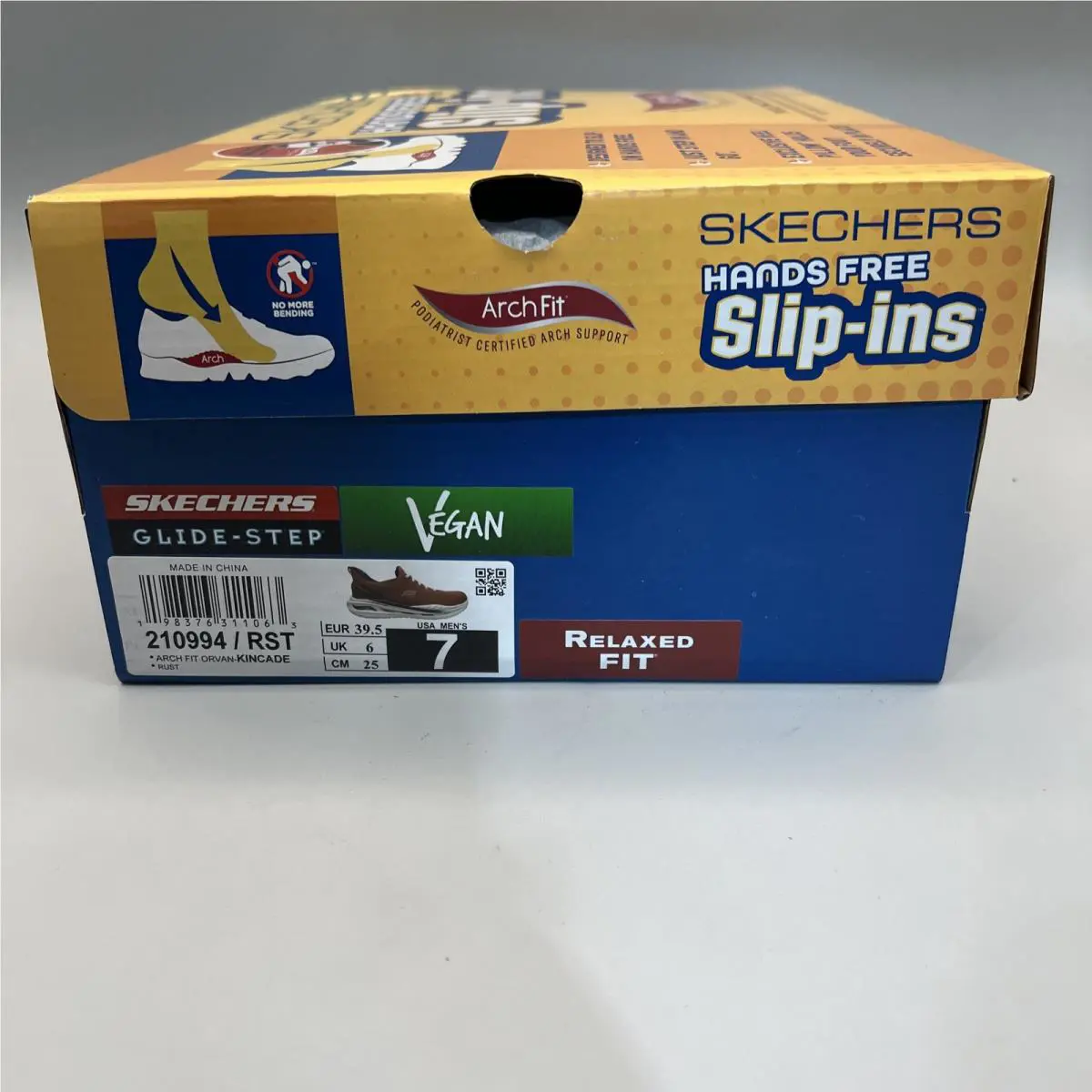 Skechers 210994 Arch Fit Orvan Kincade Mens - Rust - Arch Support Lace Size 7