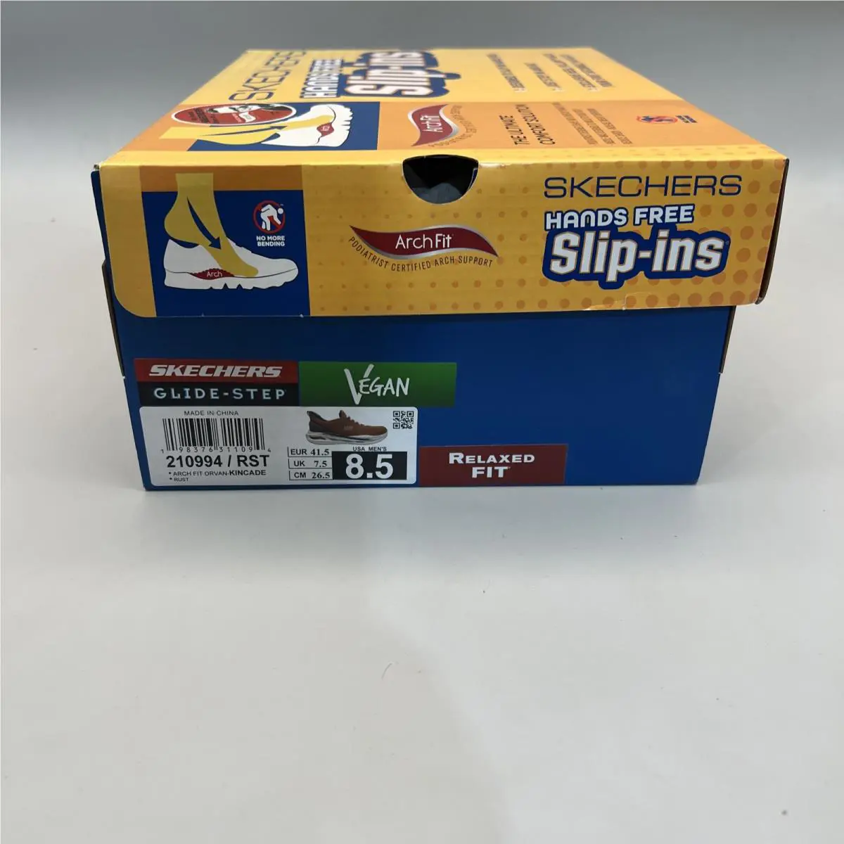 Skechers 210994 Arch Fit Orvan Kincade Mens - Rust - Arch Support Lace Size 8.5