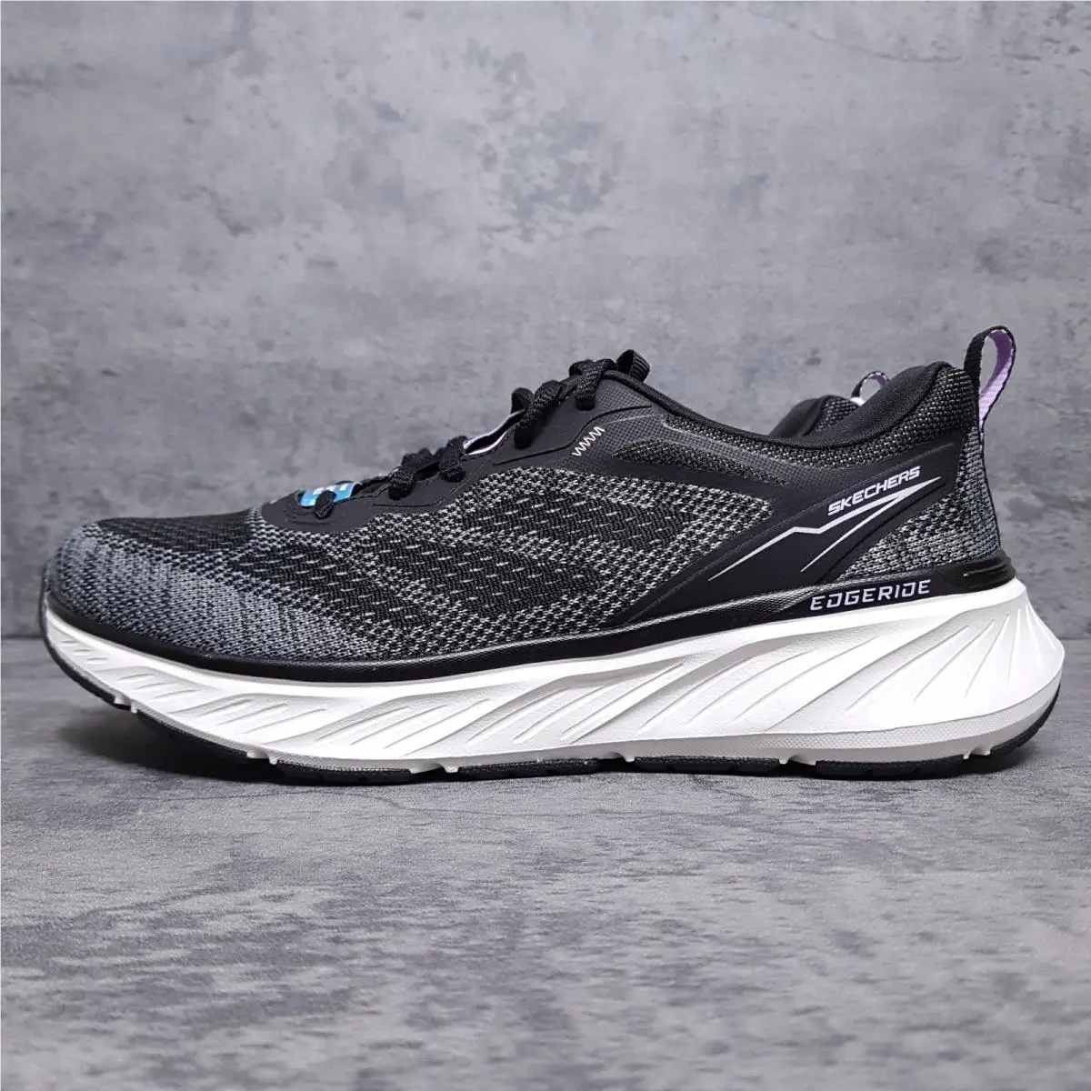 Relaxed Edgeride Vegan Power Flow Running Shoes Womens Size 9.5 Black by Skechers