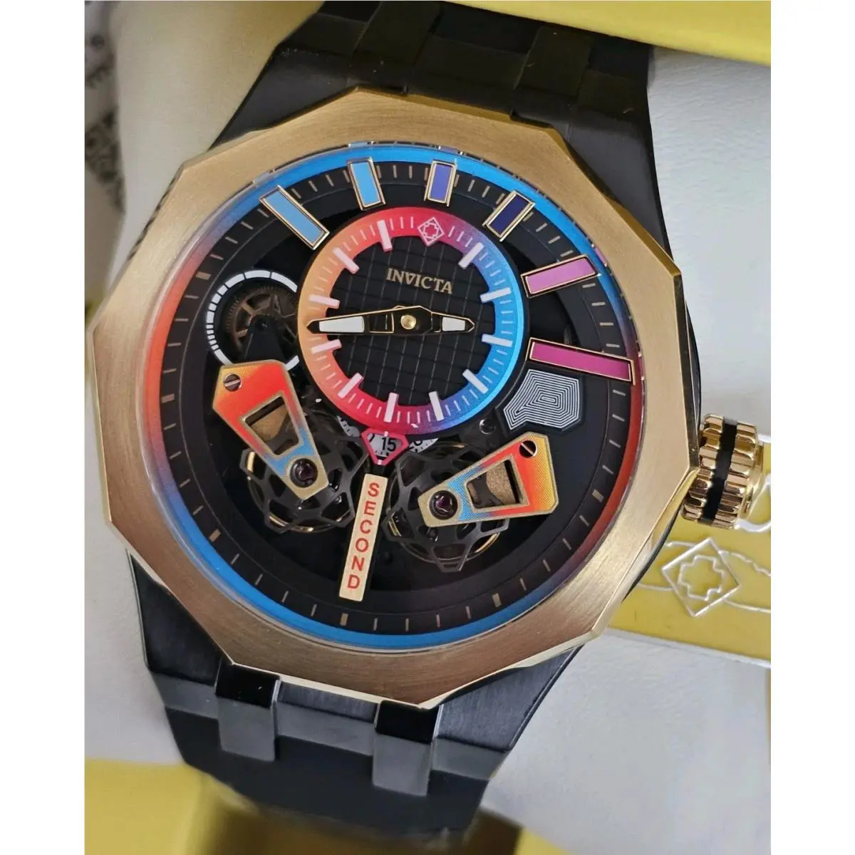 Invicta Specialty Automatic - Skeleton Double Open Heart Dial - Mens Watch
