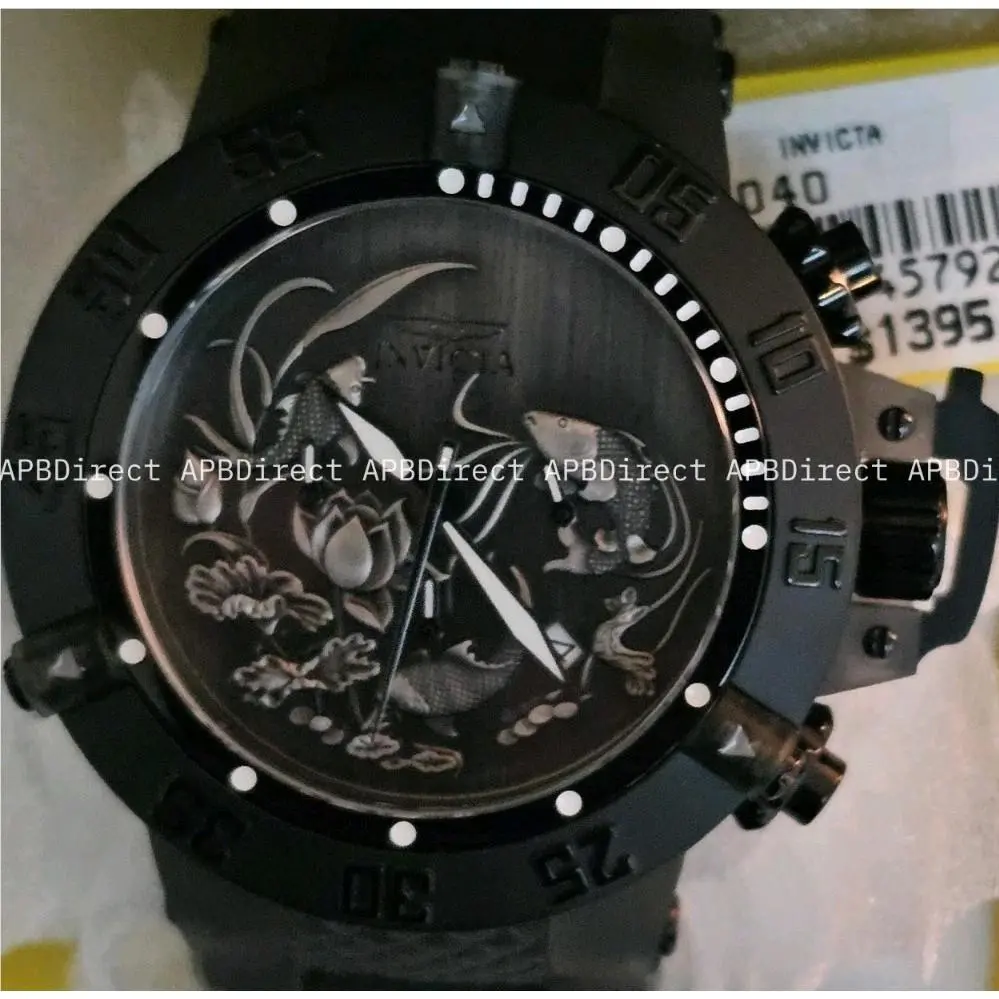 Invicta - Subaqua Noma Iii - Koi Fish - Exclusive Black Chronograph Mens Watch
