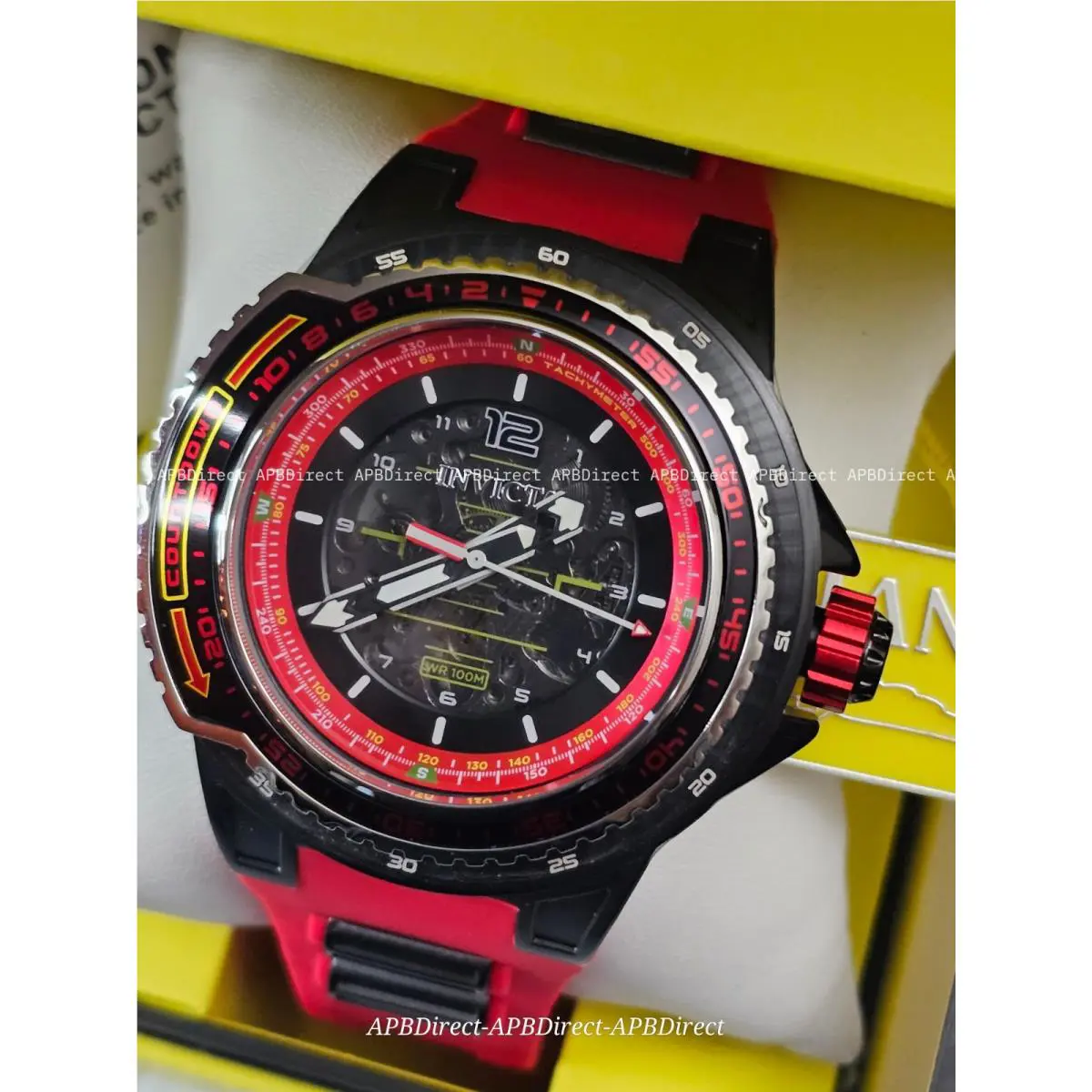 Invicta - Aviator Crosswind Automatic Red Flight Time Precision - Mens Watch