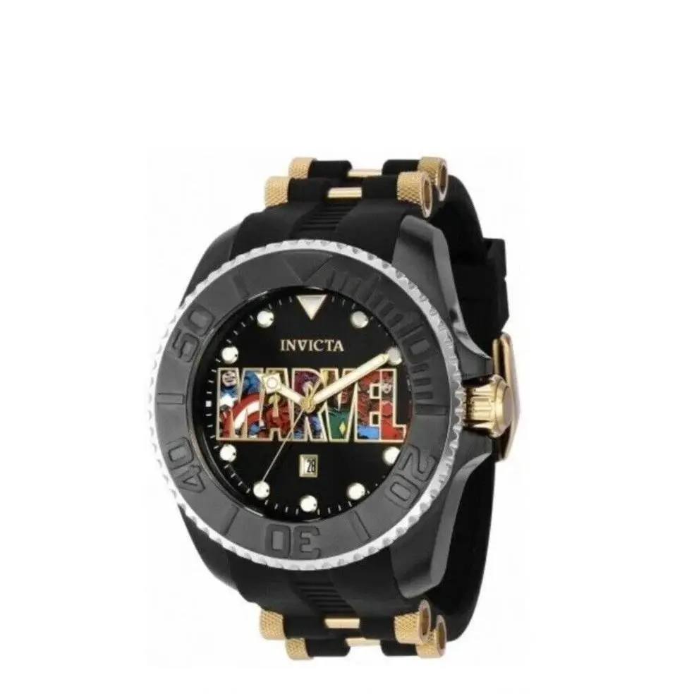 Invicta Model 36415 Mens Quartz Watch Marvel Men Logo 1/4000