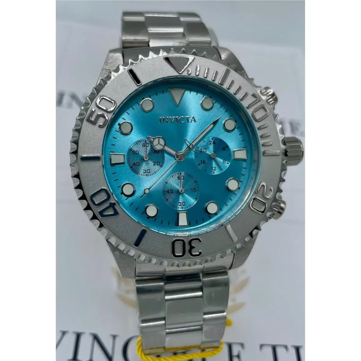 Invicta Pro Diver Men`s Watch - 47mm Light Blue Steel 49213