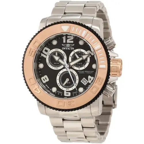 Invicta 12533 Sea Hunter Rose Gold Bezel Watch