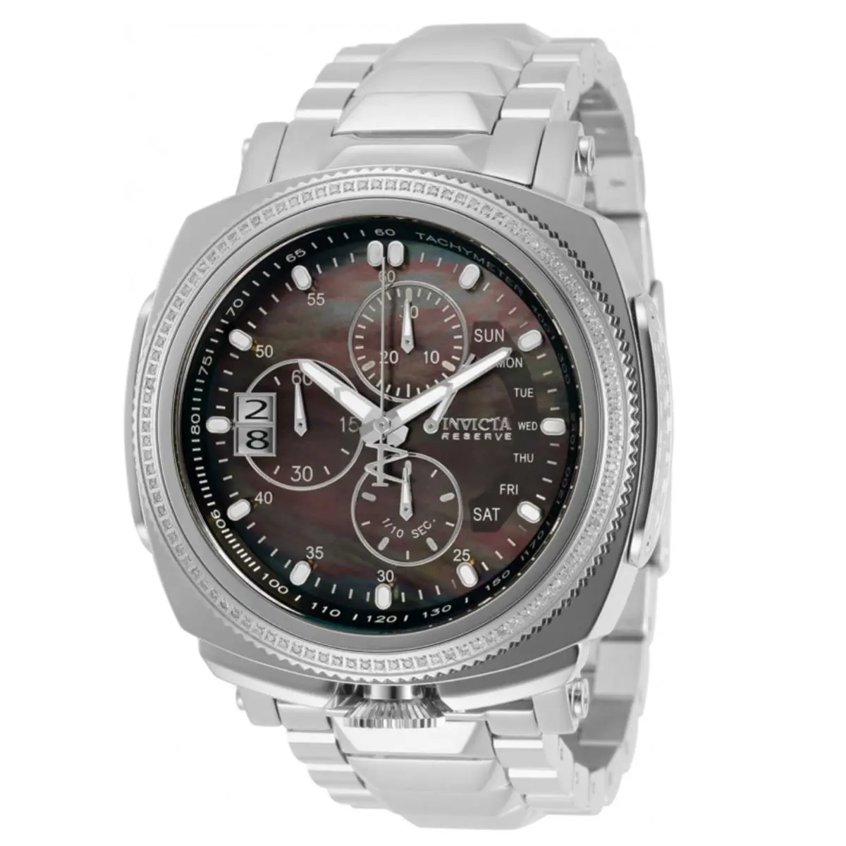 Invicta Reserve 15th Anniv Limited .44 Ctw Diamonds Mop Swiss Chrono Watch 30996