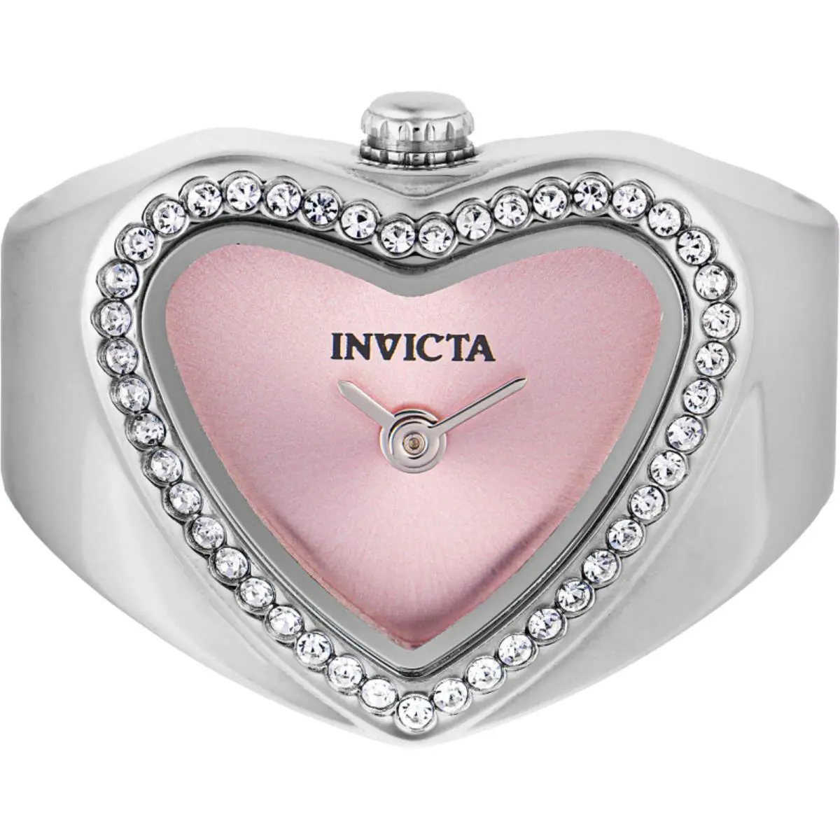 Invicta Mini Ring Watch Angel Quartz Crystal Pink Dial Ladies Watch 49571