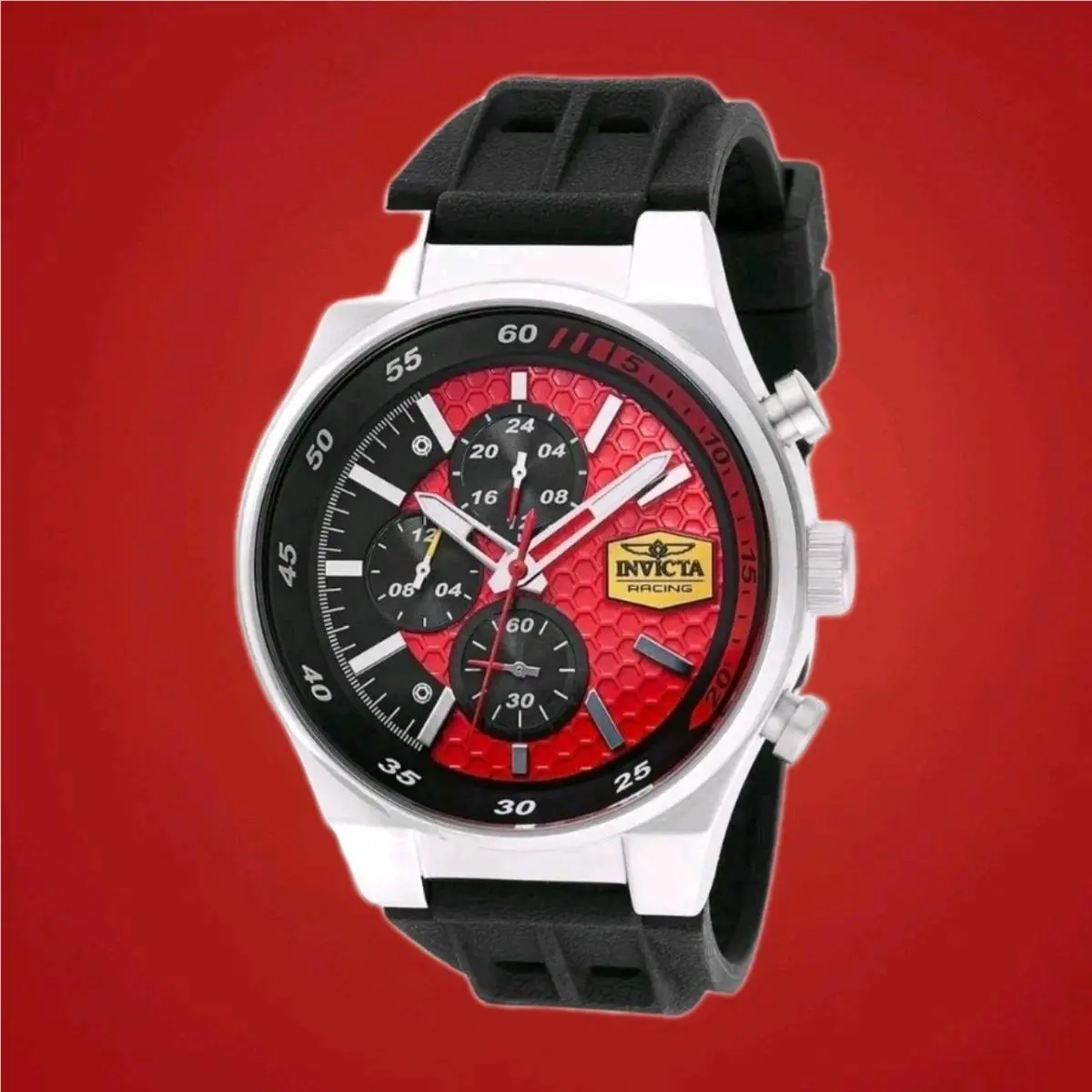 Invicta Racing Champier Men`s Watch - 44mm. Black - Red 47739