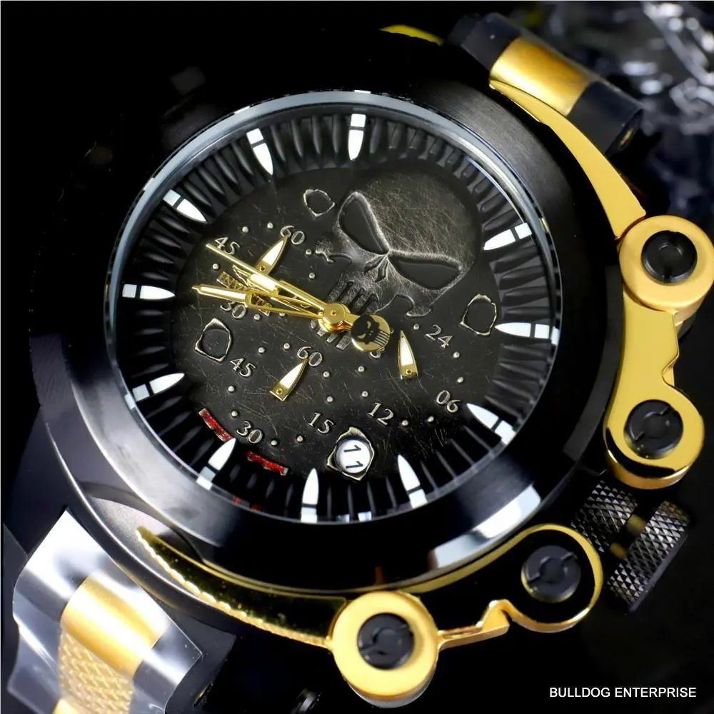Invicta Marvel Punisher Men`s Watch - 55mm Gold Black 34654