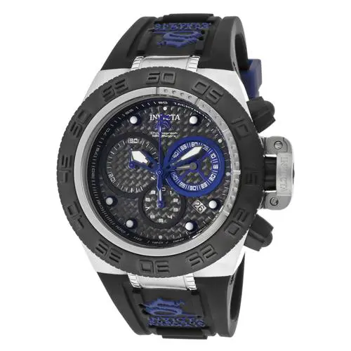 Invicta Sport Chronograph Date Black Dial Silicone Strap Women`s Watch 10158 - Dial: Black, Band: Black, Bezel: Black