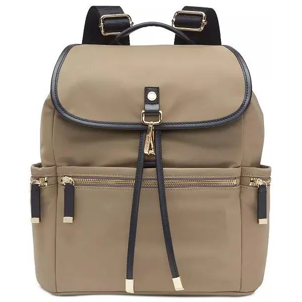 Calvin Klein Florence Nylon Backpack Medium Size in Beige Unisex Rare