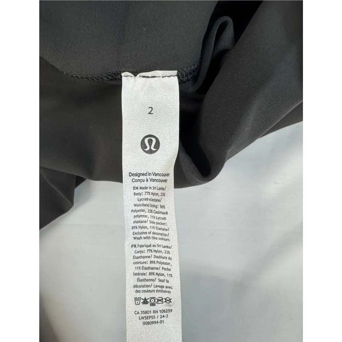 Lululemon clothing - Graphite Grey, asst 4