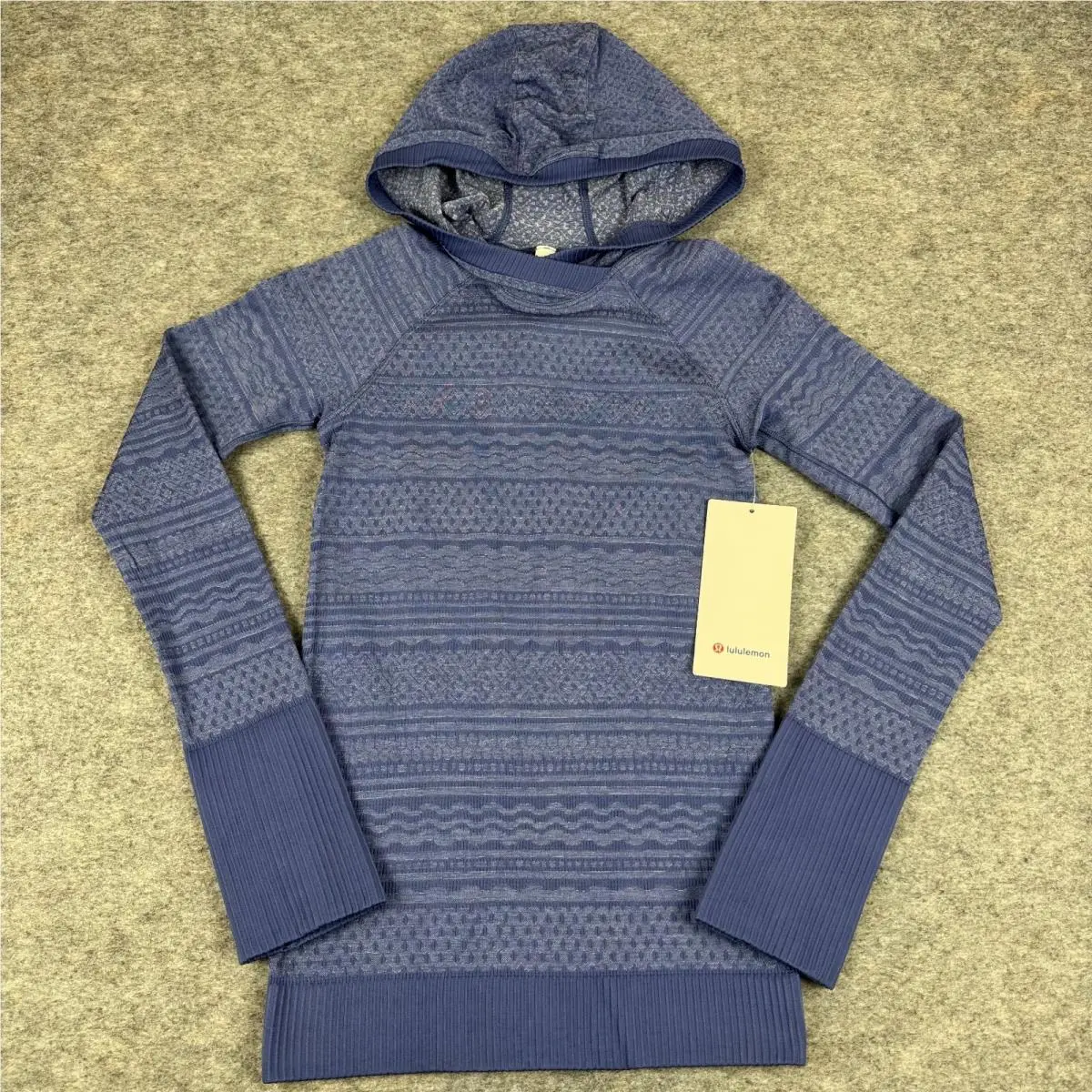 Lululemon Rest Less Hoodie W3BKGS Gatsby Blue White Womens 2