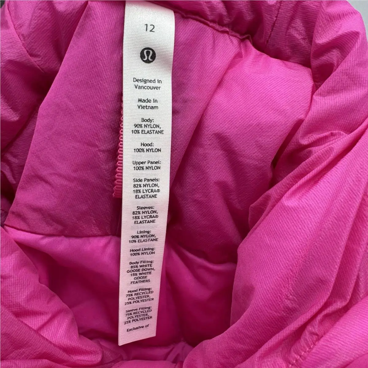 Lululemon clothing - Down for It All Jacket in Storm Teal - Pink 6