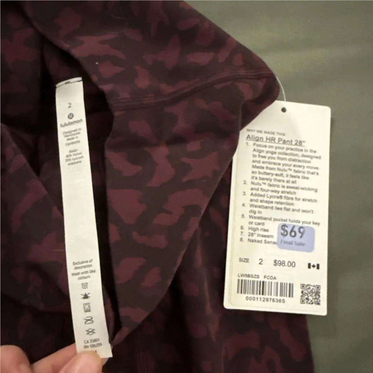 Lululemon clothing - 25338 - 25338 - Formation Camo Dark Adobe 4