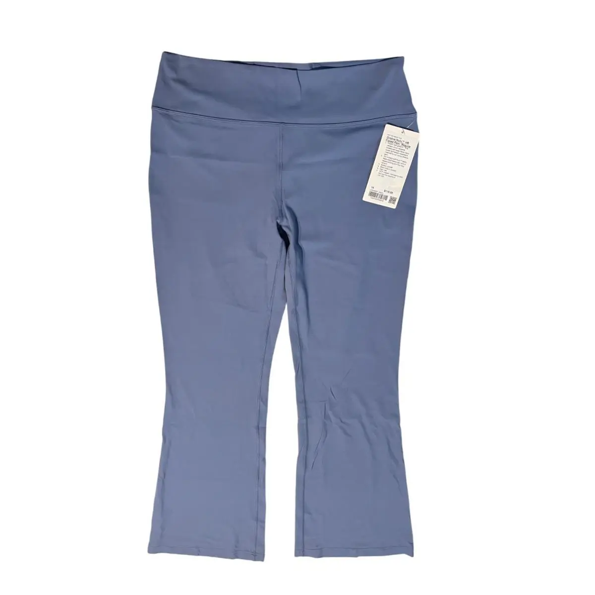 Lululemon Groove Nulu High-rise Flared Pants Washed Denim Regular Fit Size 14