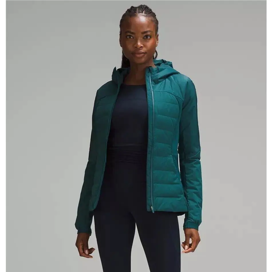 Lululemon clothing - Down for It All Jacket in Storm Teal - Green 4