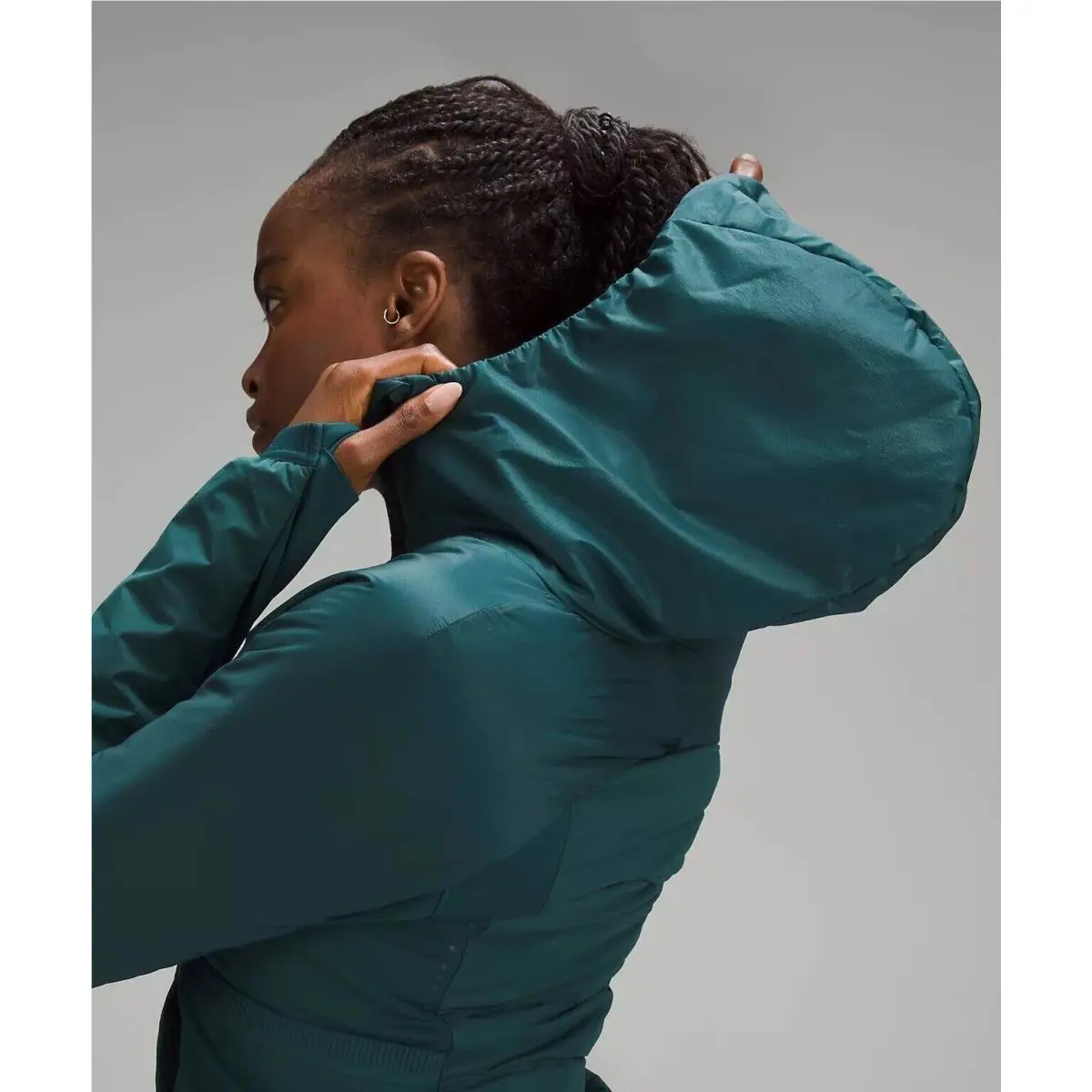 Lululemon clothing - Down for It All Jacket in Storm Teal - Green 2