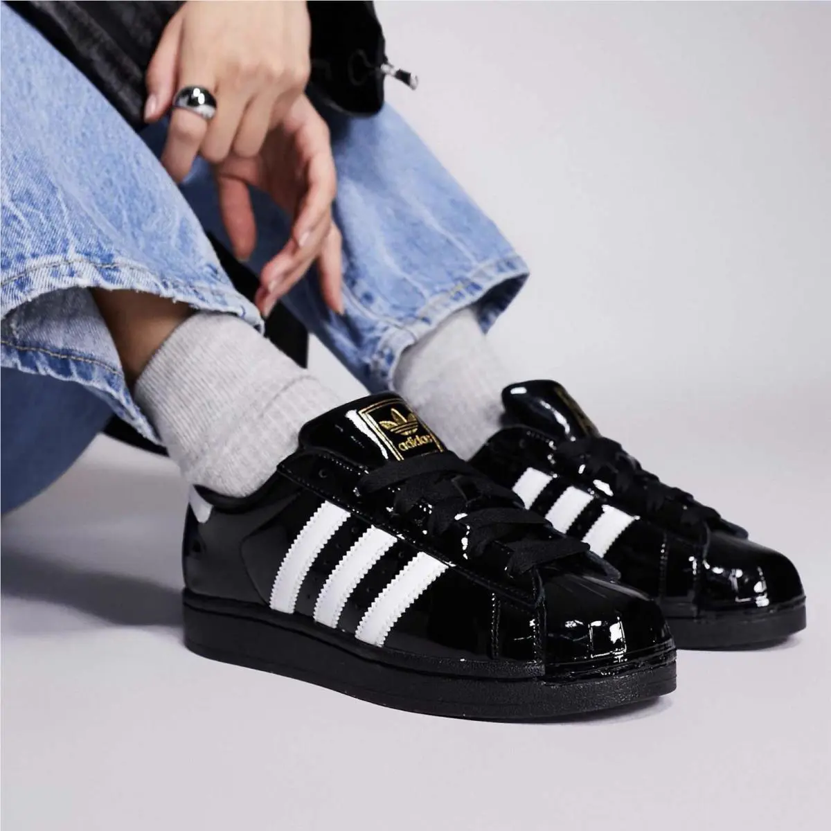 Adidas Originals Superstar II Women’s Athletic Shoe Sneakers Black Footwear 009