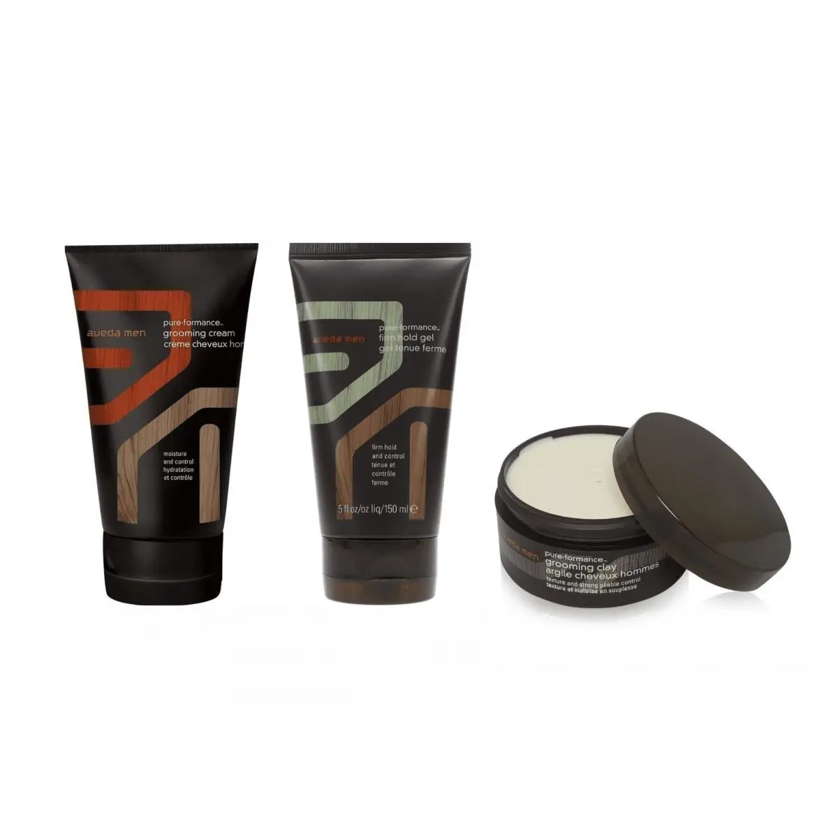 Aveda Men Pure-formance Grooming Cream Hold Gel and Clay 4.2 oz 5 oz 2.6 oz