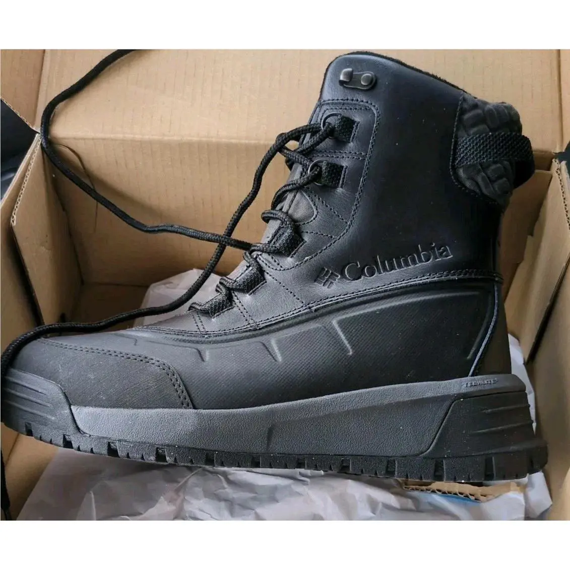 Columbia Bugaboot Men’s Celsius Black Shark Waterproof Hiking Boots sz 10.5