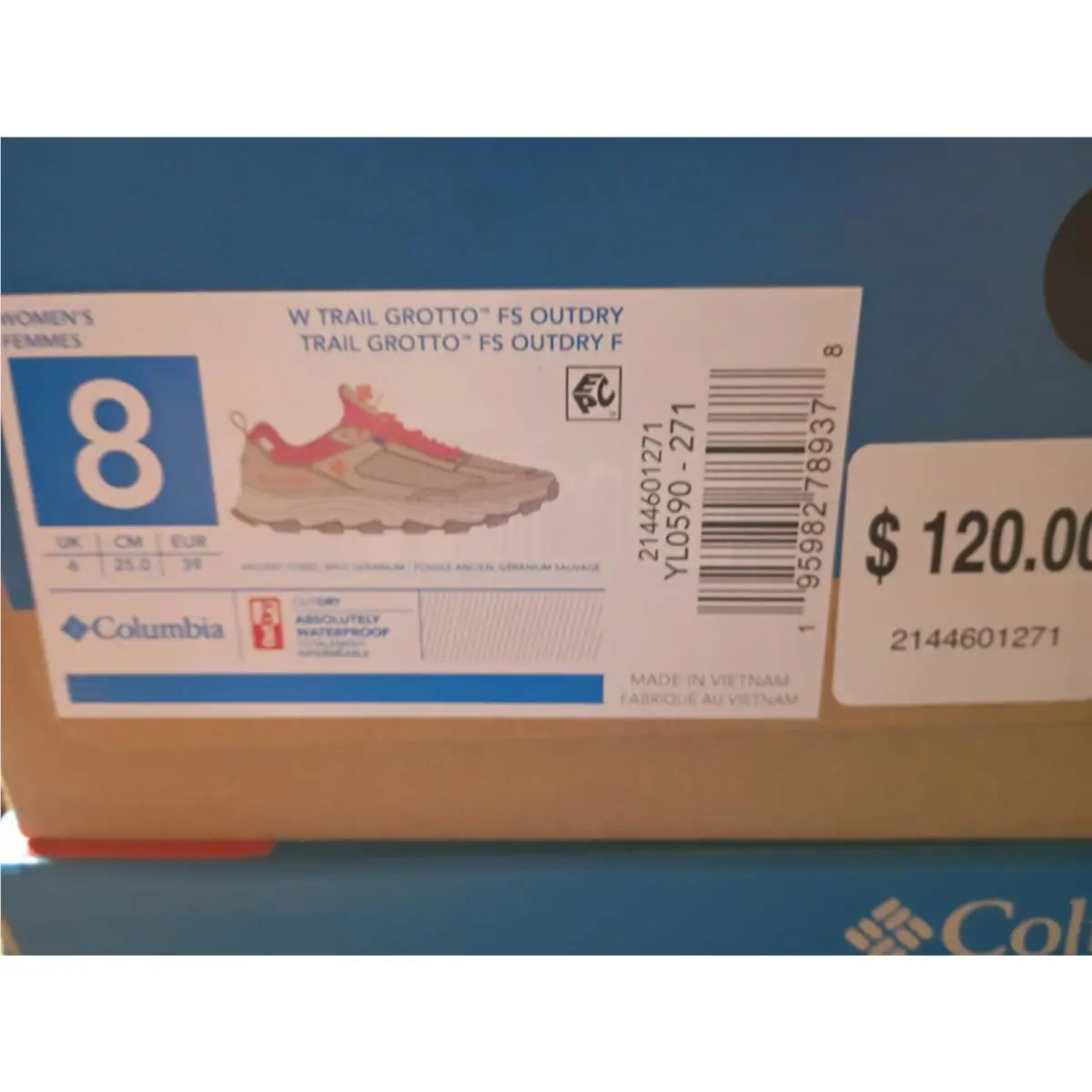 Columbia shoes - outdry trail grotto - outdry trail grotto - tan - pink 13