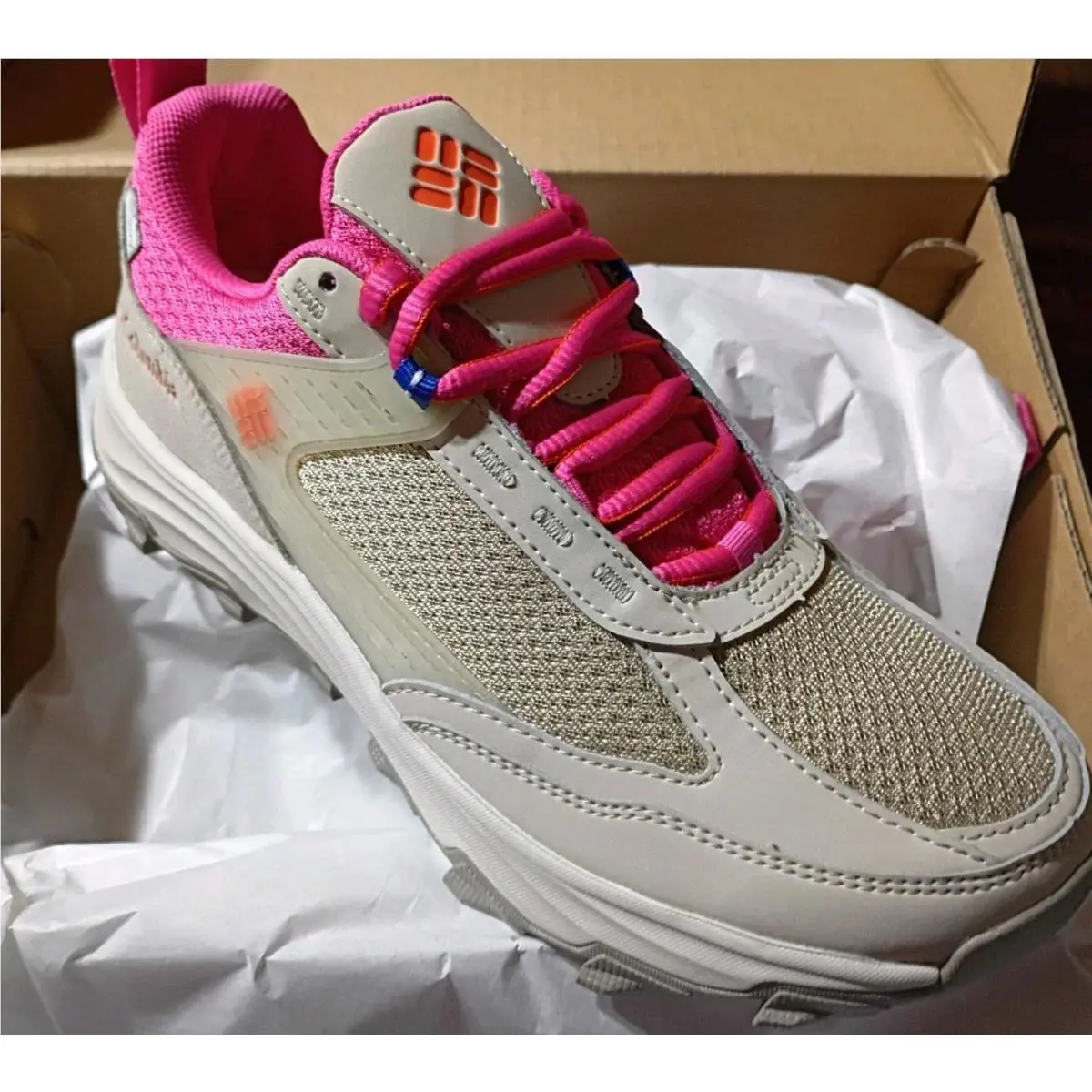 Columbia shoes - outdry trail grotto - outdry trail grotto - tan - pink 1