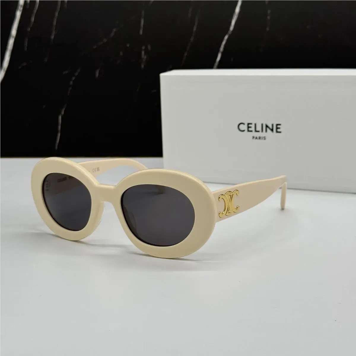 Celine CL40312U 25A Round Ivory Women Sunglasses Celine