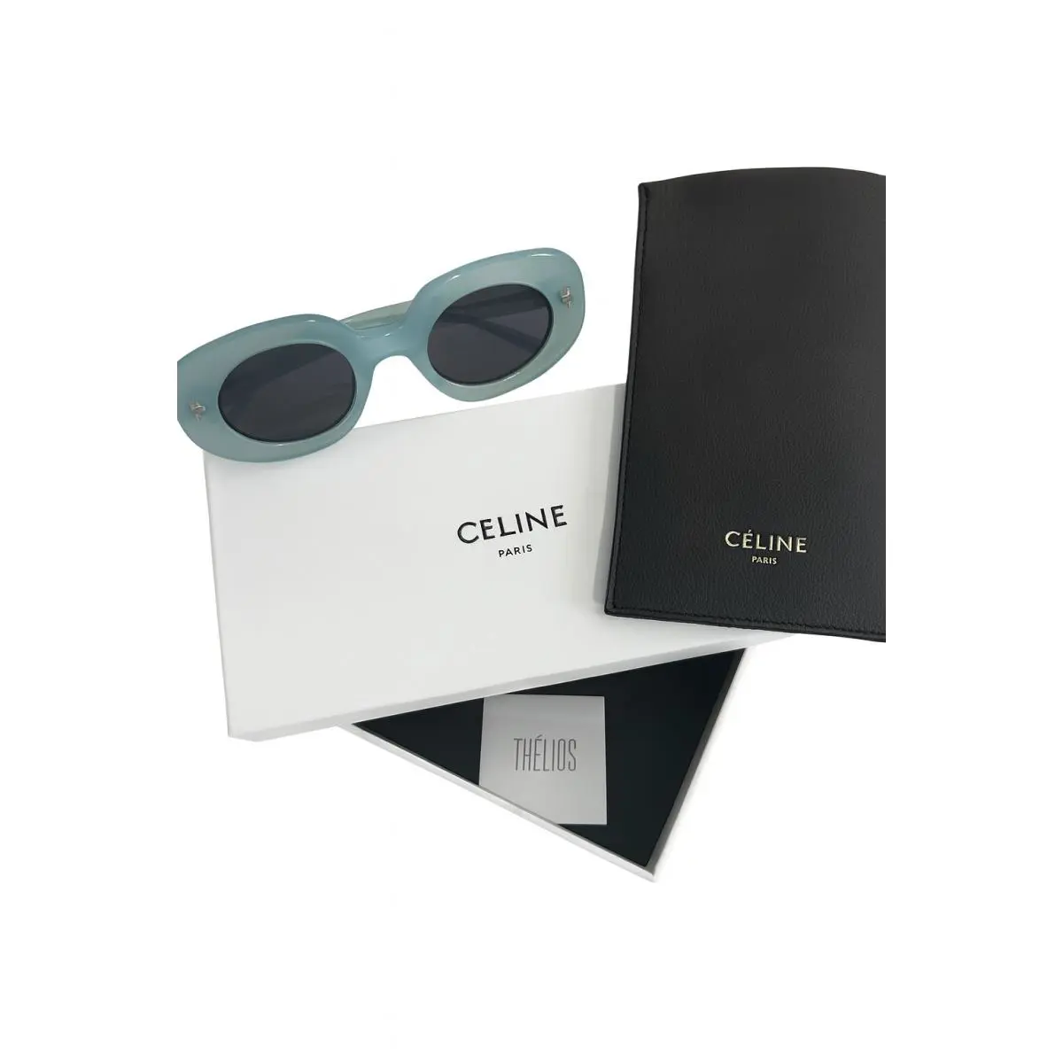 Celine CL40276U 93N Shiny Light Green Women Sunglasses