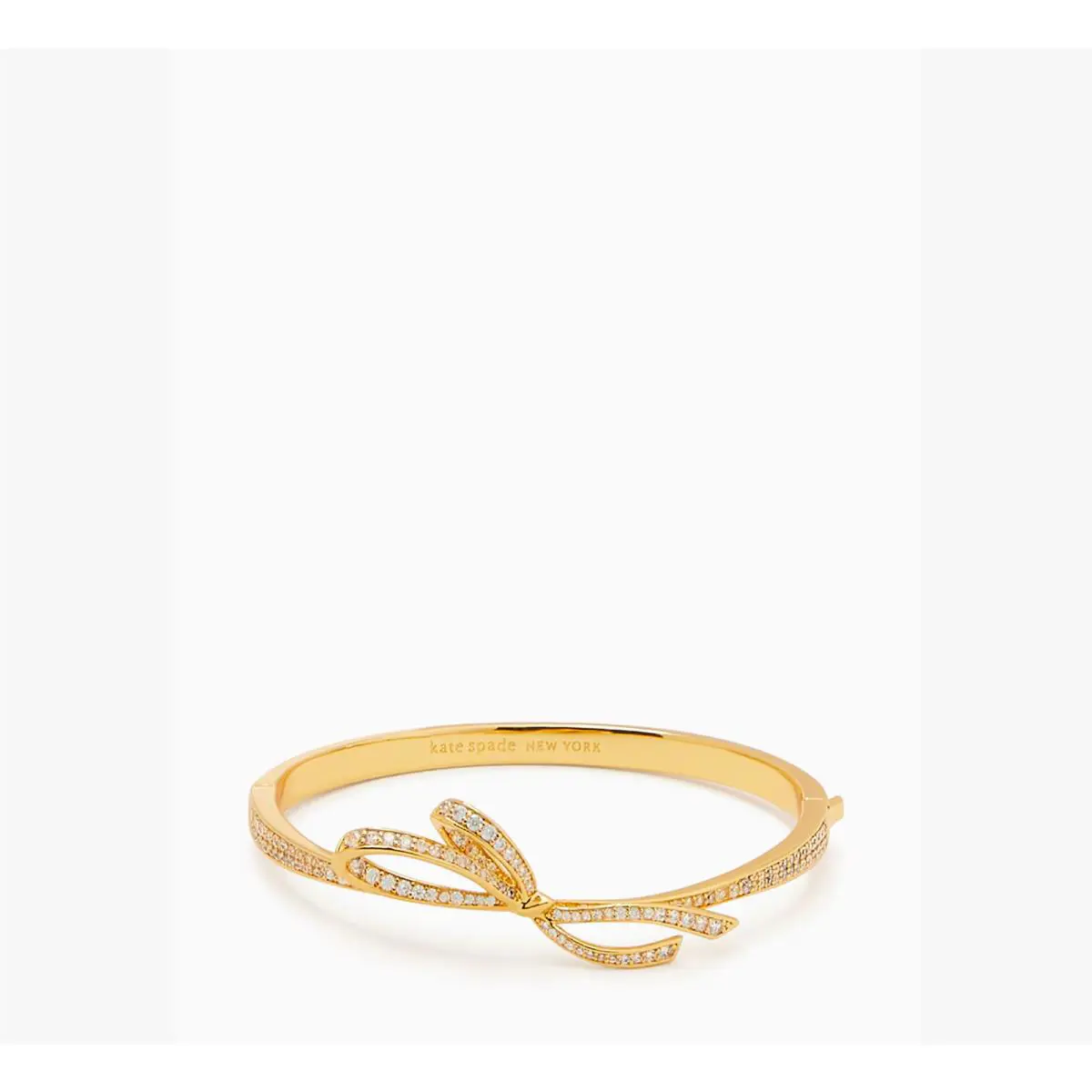 Kate Spade All Tied Up Pave Bangle Bracelet Rose Gold