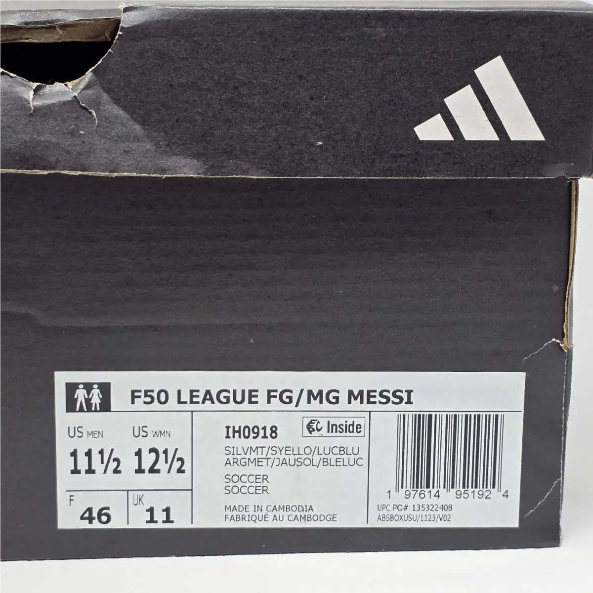 Adidas shoes - adidas F50 League Messi FirmMultiGround - IH0918 - Gray 2