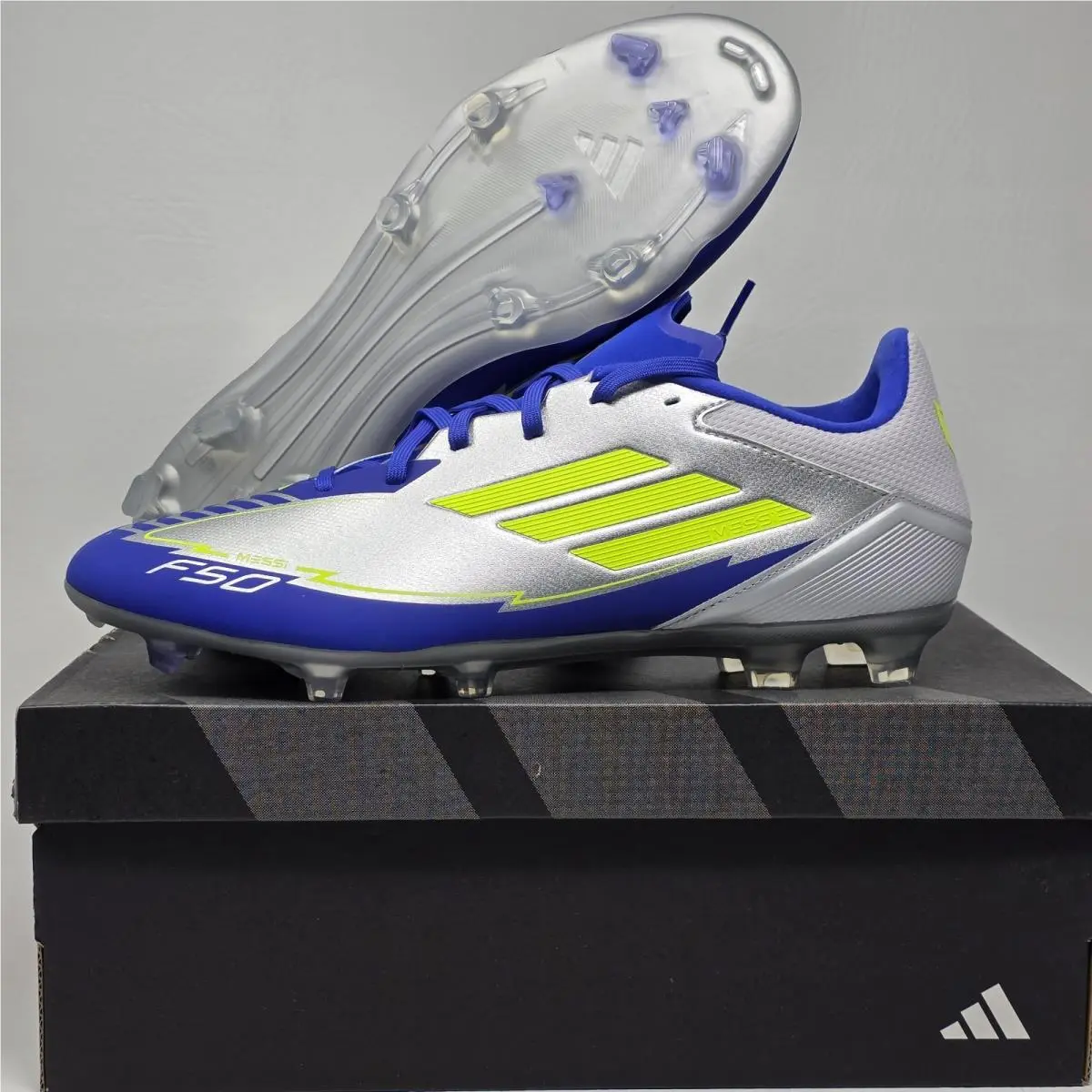 F50 League Messi Firm Ground Soccer Cleats Grey IG0918 Mens Size 11.5 by Adidas