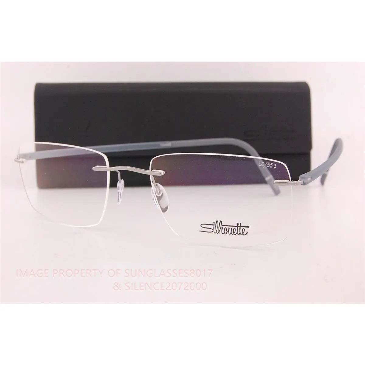 Silhouette Eyeglass Frames The Wave 5567 LC 7310 Grey Titanium 55mm