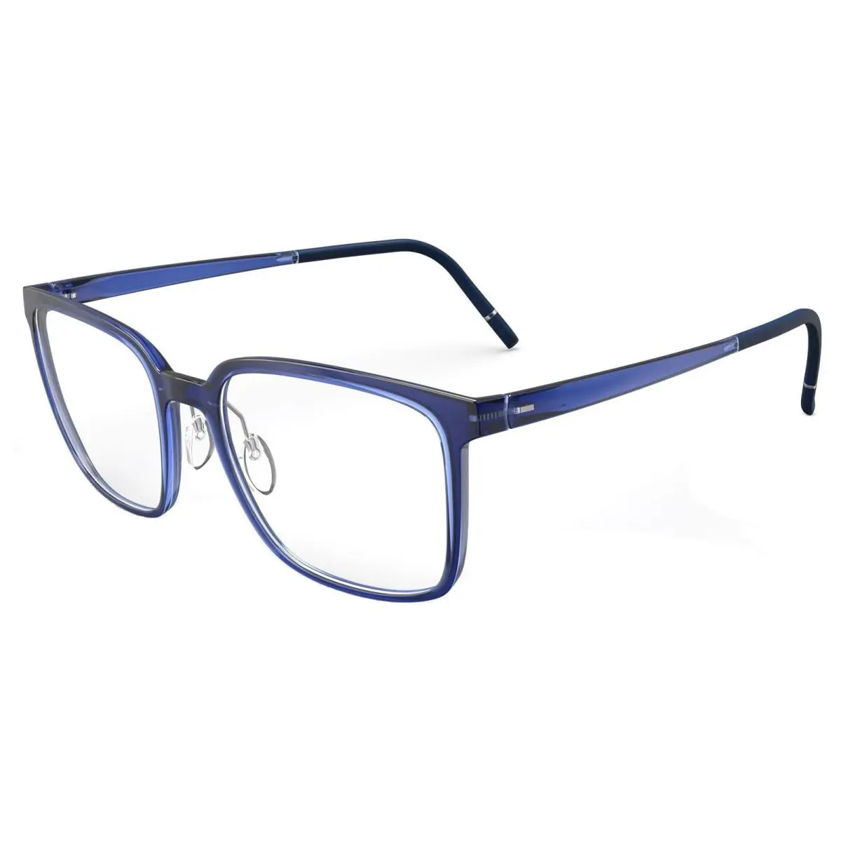 Silhouette Clear Sky Men`s Slim Square Eyeglass Frame - 29737545105518 - Austria - Frame: Royal Blue